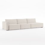 Sofá Clausi 3 Lugares Com Assentos Retráteis Braço Lateral Direito