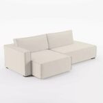 Sofá Clausi 2 Lugares Com Assento Retrátil Termino em Chaise e Braço Esquerdo