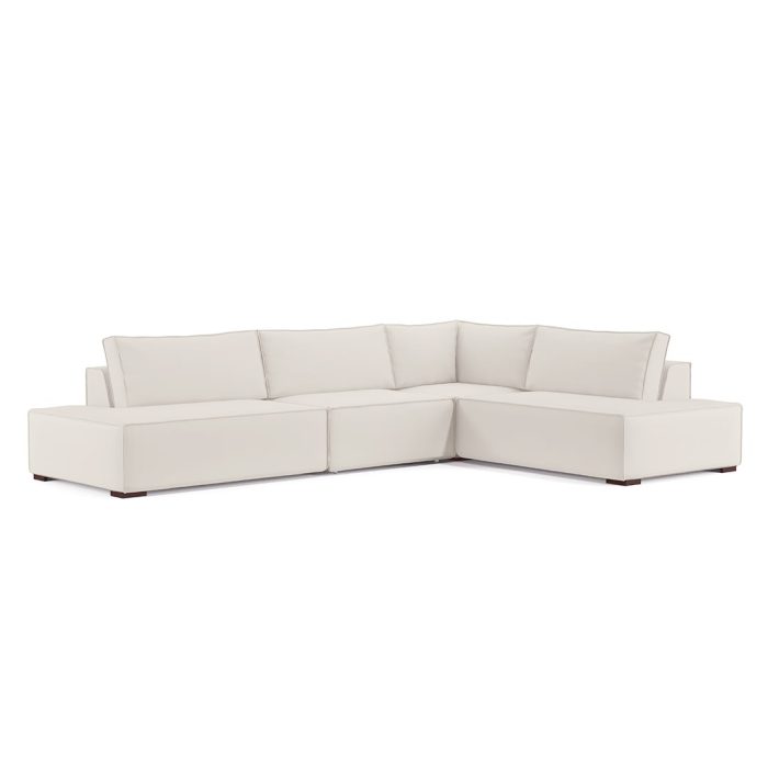 Sofá 4 Lugares Clausi Com Assento Fixo Término em Chaise - Imagem 1