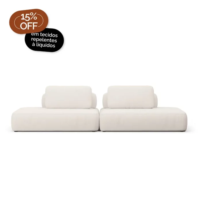 Sofá Modular Bono 2 Módulos Com Encosto Solto - Imagem 1