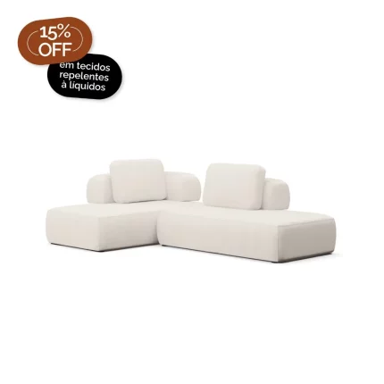 Sofá Modular Bono 2 Módulos Canto e Encosto Solto