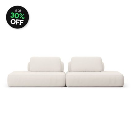 Sofá Modular Bono 2 Módulos Com Encosto Solto