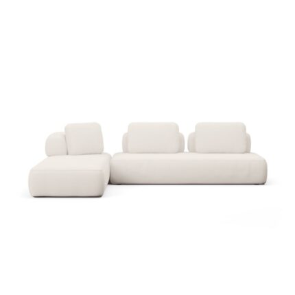 Sofá Modular Bono 2 Módulos Com Assento em Chaise e Encosto Solto