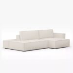 Sofá 2 Lugares Clausi em Ilha Com Puff Assento Fixo