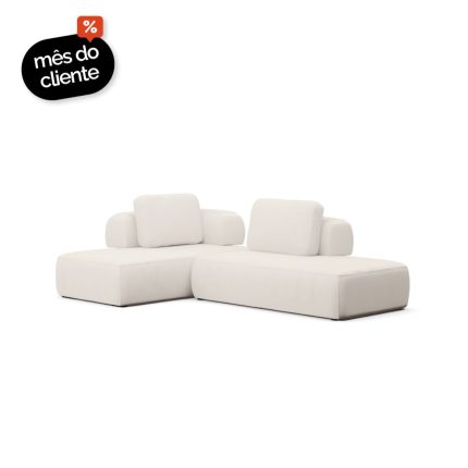Sofá Modular Bono 2 Módulos Canto e Encosto Solto