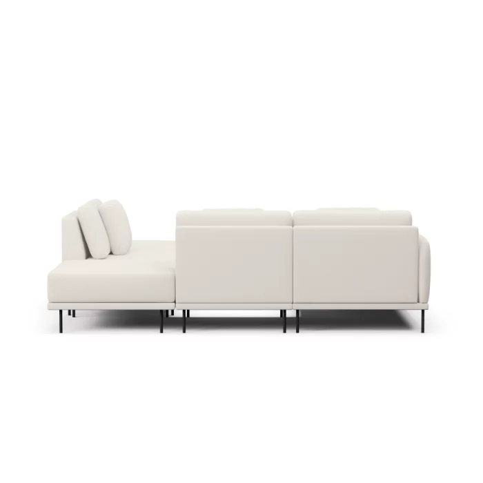 Sofá 5 Lugares Veso Canto Com Assento em Chaise e Puff - Imagem 12