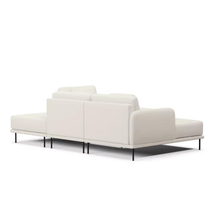 Sofá 5 Lugares Veso Canto Com Assento em Chaise e Puff - Imagem 13
