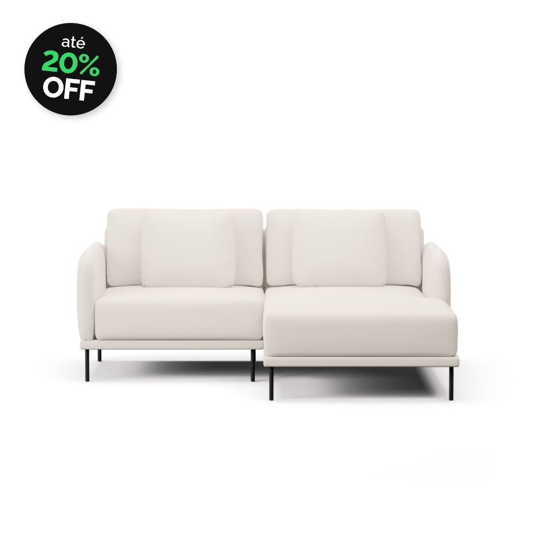 _BLACK - 2025-10-08T153238.108 Sofá 2 Lugares Veso Com 1 Assento em Chaise - Imagem 1