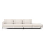 Sofá 4 Lugares Veso Assento Fixo Com Puff