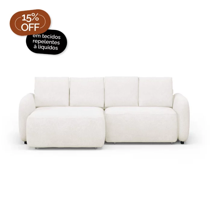 Sofá Soul 2 Assentos Retráteis 1 Chaise - Imagem 1