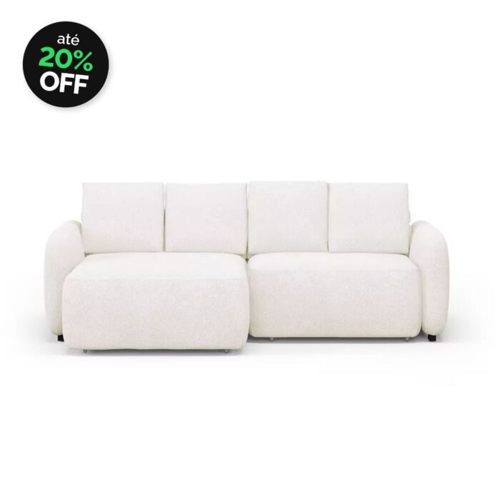 Sofá Soul 2 Assentos Retráteis 1 Chaise - Imagem 1