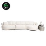 Sofá IA Bean Orgânico 3 Módulos Com Chaise