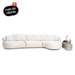 Sofá IA Bean Orgânico 3 Módulos Com Chaise
