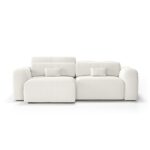 Sofá 2 Lugares Com Chaise IA Bold Com Almofadas Soltas