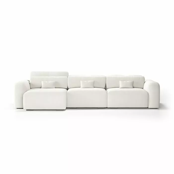 Sofá IA Bold 3 Lugares Com Encosto Reclinável e Assento em Chaise - Imagem 1