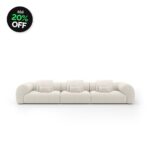 Sofá Aron 3 Módulos Assento e Encosto Fixo