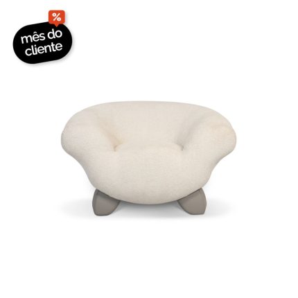 Poltrona Carpe Pés Couro Ecológico