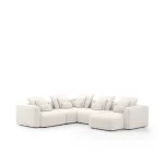 Sofá Glow 4 Lugares Assento em Chaise Encosto Fixo e Braço 20cm