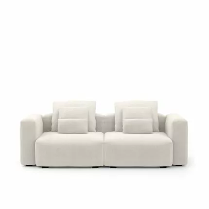 Sofá Glow 2 Lugares Retrátil com Encosto Fixo e Braço de 20cm