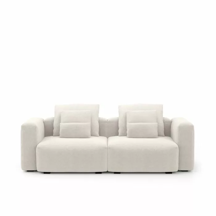 Sofá Glow 2 Lugares Retrátil com Encosto Fixo e Braço de 20cm - Imagem 1