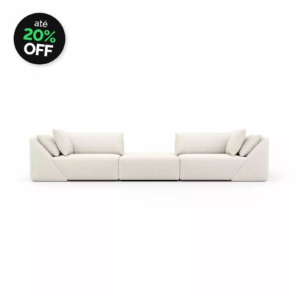 Sofá Vert 2 Módulos Com Puff Frontal