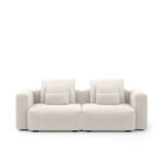 Sofá Glow 2 Lugares Retrátil com Encosto Fixo e Braço de 30cm