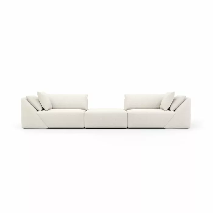 Sofá Vert 2 Módulos Com Puff Frontal - Imagem 1