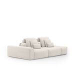 Sofá Glow Ilha 2 Módulos Com Puff e Encosto Automático