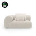 Sofá Aron 1 Módulo Com Braço Lateral Direito e Encosto Fixo