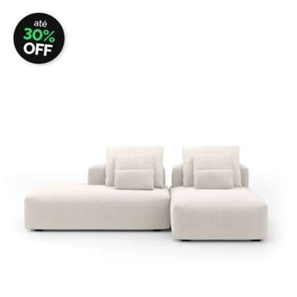 Sofá Glow 2 Módulos Com Encosto Solto