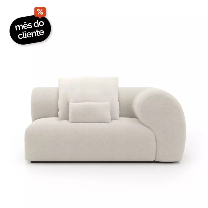 Sofá Aron 1 Módulo Com Braço Lateral Esquerdo e Encosto Fixo - Imagem 1