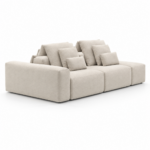 Sofá Glow Ilha Com Puff Lateral e Encosto Automático