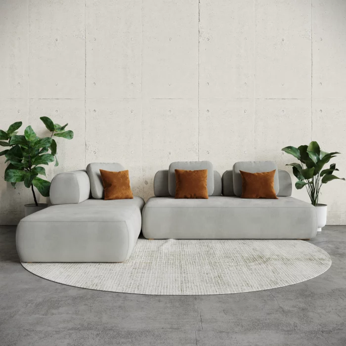 Sofá Bono 2 módulos Com Assento em Chaise - Imagem 2