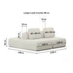 Sofá Bono 2 Módulos Em Ilha - Imagem 3