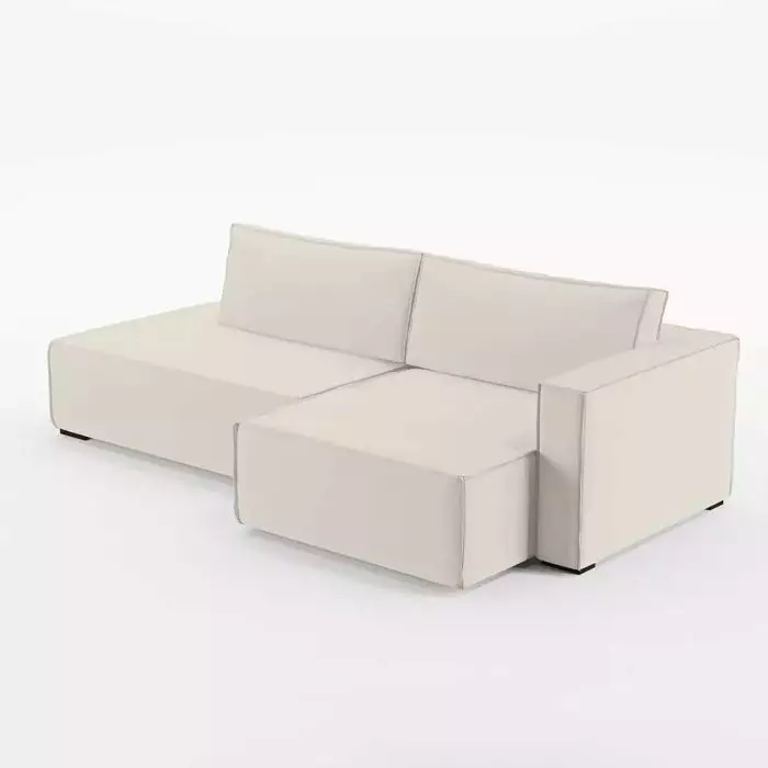 Sofá Clausi 2 Lugares Com Assento Retrátil, Término em Chaise e Braço Esquerdo - Imagem 1