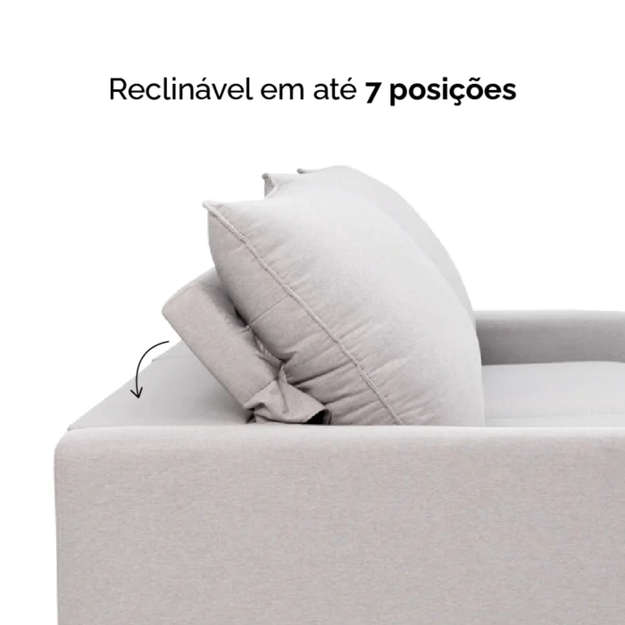 Sofá Tuim Clean assento retrátil 2,50m - Imagem 4