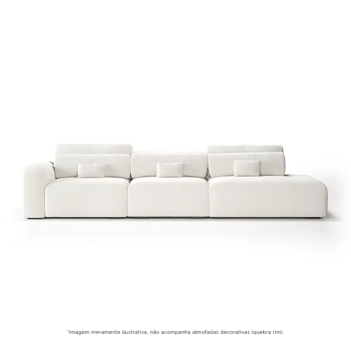 Sofá Ia Bold retrátil e reclinável 3,88m - Imagem 2