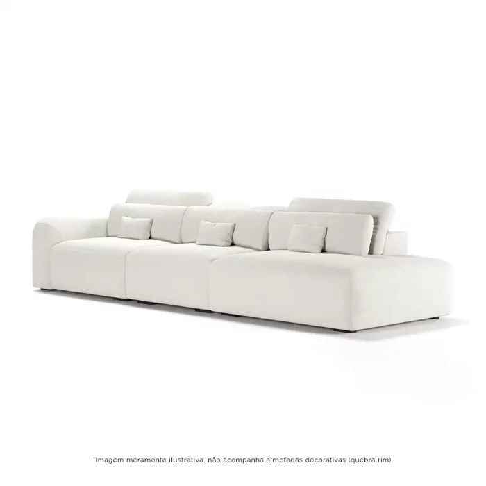 Sofá Ia Bold retrátil e reclinável 3,88m - Imagem 9