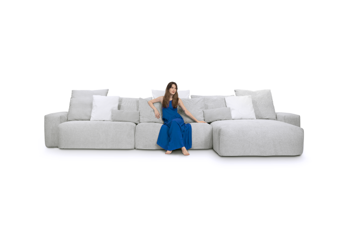 Sofá Glow 3 módulos retráteis com chaise 3,60m - Imagem 2