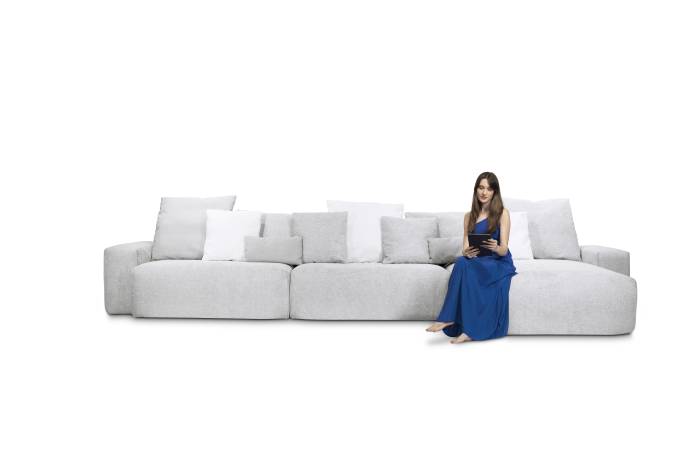 Sofá Glow 3 módulos retráteis com chaise 3,60m - Imagem 5