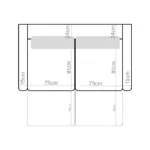 Sofá Domo Inteiriço assento retrátil 1,80m - Imagem 5