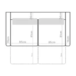 Sofá Domo Inteiriço assento retrátil 2,00m - Imagem 5