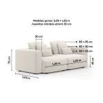 Sofá Glow 3,00m retrátil - Imagem 3