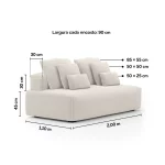 Sofá Glow 2m com encosto solto - Imagem 3