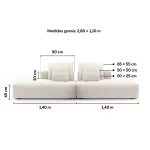 Sofá Glow 2,80m com encosto solto - Imagem 3