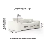 Sofá Ia Bold retrátil e reclinável 2,56m - Imagem 5