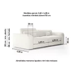 Sofá Ia Bold retrátil e reclinável 3,16m - Imagem 5