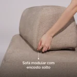 Sofá Bono 1 módulo 1,80m Bouclé Cookie Pet Friendly - Imagem 2