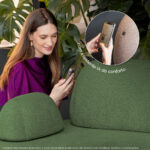 Sofá Cama Urban 1,40m 2 lugares tecido Musgo Pet Friendly - Imagem 10