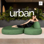 Sofá Cama Urban 1,60m 2 lugares tecido Musgo Pet Friendly